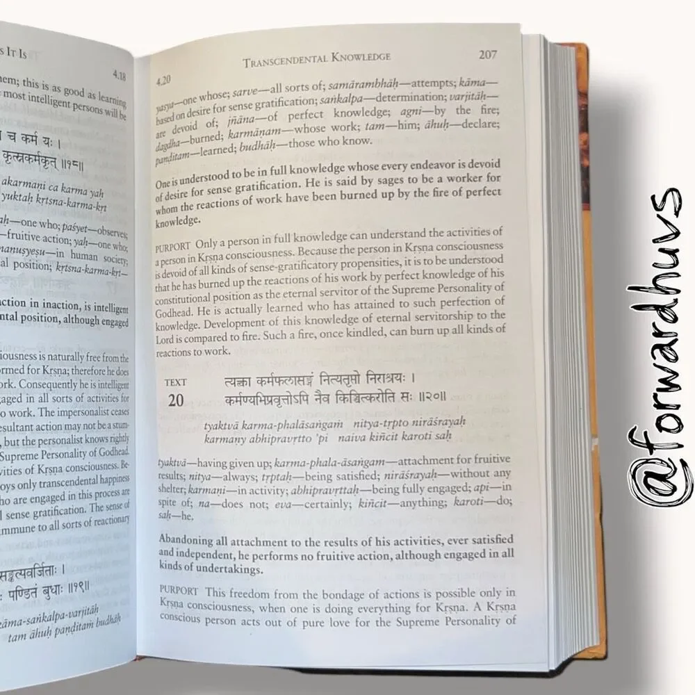 Bhagavad Gita As It Is Hardcover A.C. Bhaktivedanta Swami Prabhupada